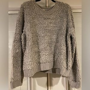 NWT LOFT grey popcorn knit sweater. SZ XL